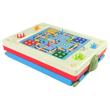 Tablica 3w1 Magnetyczno -Kredowa, Stolik Do Gier Niebieska