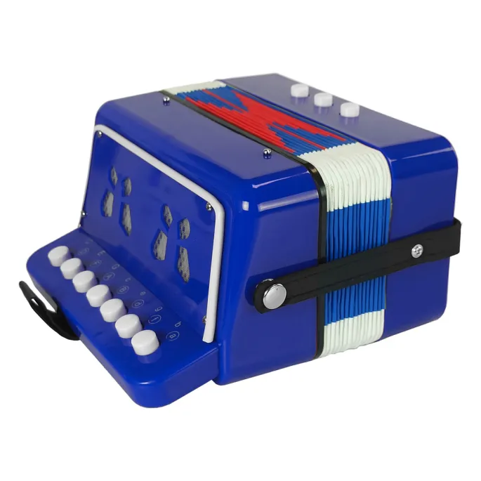 Edukacyjny akordeon dla małego muzyka w kolorze niebieskim