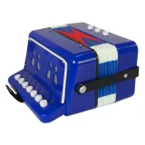 Edukacyjny akordeon dla małego muzyka w kolorze niebieskim