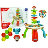 Stolik edukacyjny z interaktywną zjeżdżalnią i pianinkiem dla dzieci