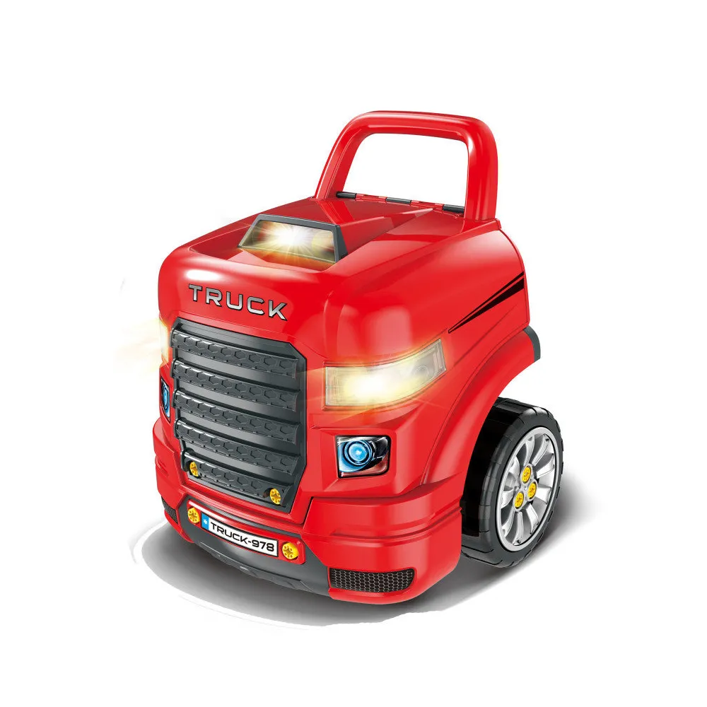 Edukacyjna ciężarówka do skręcania dla małego mechanika