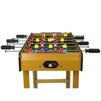 Kompaktowe drewniane piłkarzyki rodzinne o wysokości 62 cm