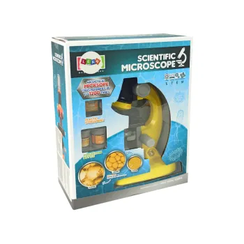 Edukacyjny mikroskop dla dzieci powyżej 8 lat w żółtym kolorze