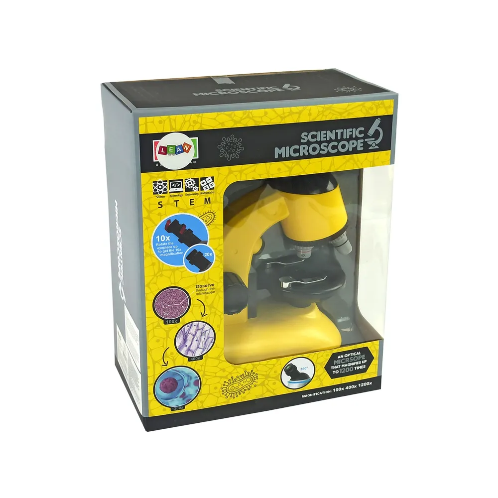 Kreatywny zestaw naukowy z mikroskopem i szkiełkami preparatowymi