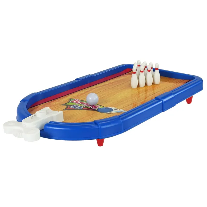 Elementy zestawu: plansza, piłeczki, kosz, kręgle, tarcza