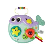 Wieloryb dla niemowląt z koralikami, suwakami i kształtami edukacyjnymi