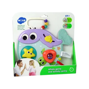 Grzechotka wieloryb wspierająca motorykę i zmysły maluszka