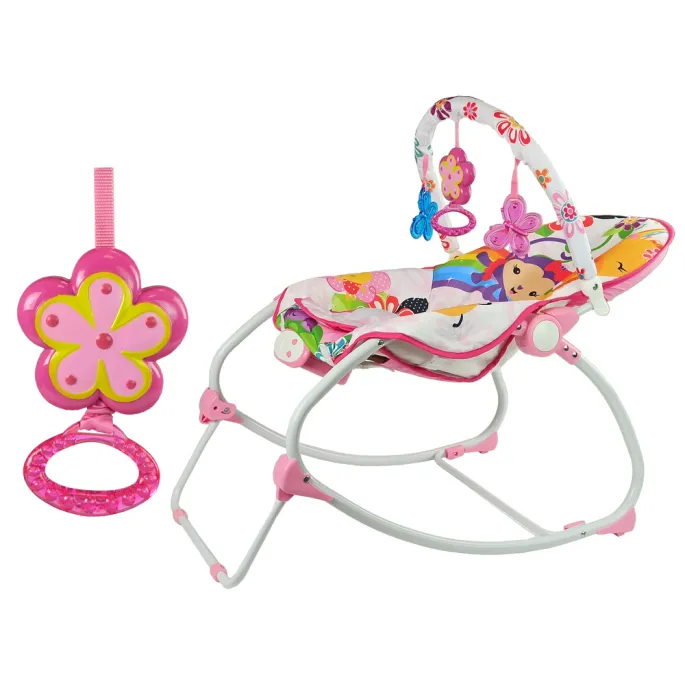 Krzesełko dla dzieci z funkcją bujania i pasami bezpieczeństwa