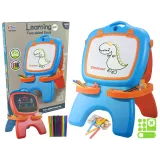 Tablica Dwustronna Magnetyczna Kredowa Niebiesko Czerwona Szablony