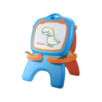 Tablica Dwustronna Magnetyczna Kredowa Niebiesko-Czerwona z Szablonami