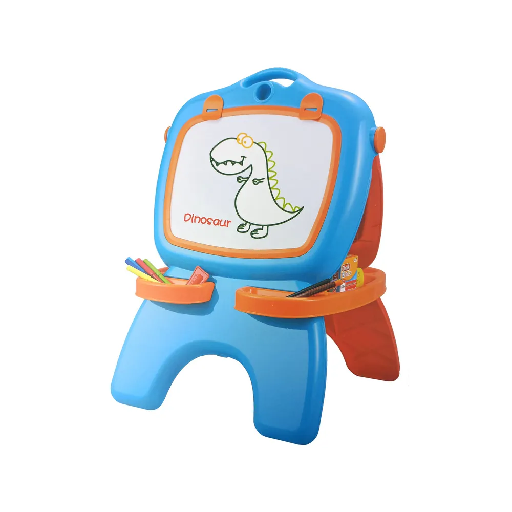 Tablica Dwustronna Magnetyczna Kredowa Niebiesko Czerwona Szablony