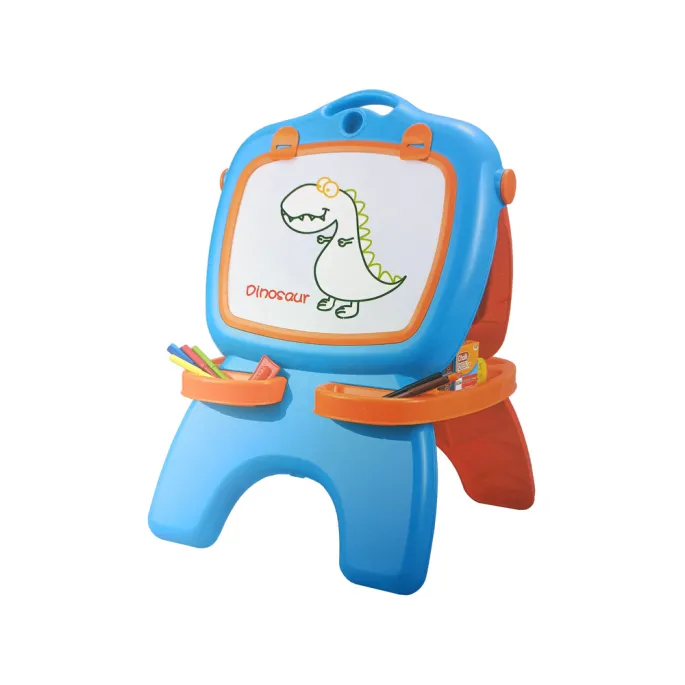 Tablica Dwustronna Magnetyczna Kredowa Niebiesko Czerwona Szablony