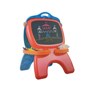 Tablica Dwustronna Magnetyczna Kredowa Niebiesko Czerwona Szablony