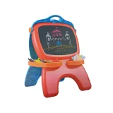 Tablica Dwustronna Magnetyczna Kredowa Niebiesko Czerwona Szablony