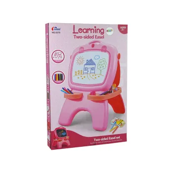 Tablica Dwustronna Magnetyczna Kredowa Różowa Szablony