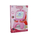 Tablica Dwustronna Magnetyczna Kredowa Różowa Szablony