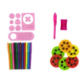 Stolik Tablica Do Rysowania Krzesełko Projektor Różowy Pisaki Obrazki