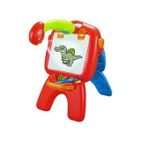 Tablica Dwustronna Kredowa Pisaki Stojąca Projektor Obrazki Czerwona