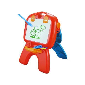 Tablica Dwustronna Kredowa Pisaki Stojąca Projektor Obrazki Czerwona