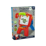 Tablica Dwustronna Kredowa Pisaki Stojąca Projektor Obrazki Czerwona