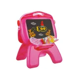 Tablica Dwustronna Kredowa Pisaki Stojąca Projektor Obrazki Różowa