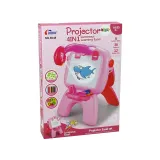 Tablica Dwustronna Kredowa Pisaki Stojąca Projektor Obrazki Różowa