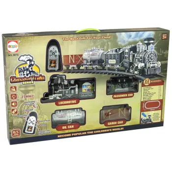 Kolejka z pilotem, światłami i wytwornicą dymu do kreatywnej zabawy