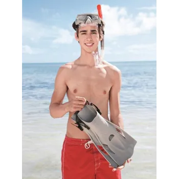 Zestaw Do Nurkowania Szary Maska, Płetwy, Rurka Bestway 25020