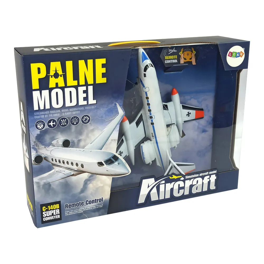 Zdalnie sterowany samolot pasażerski 40 MHz widoczny z daleka dzięki LED