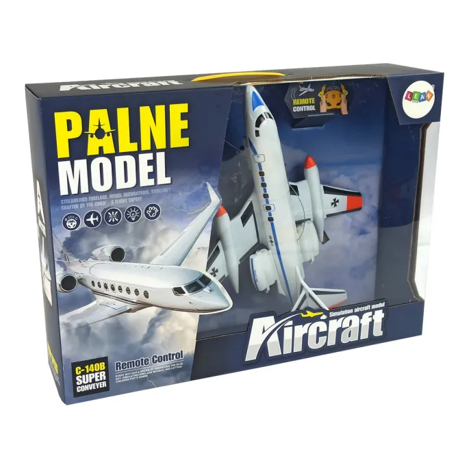 Zdalnie sterowany samolot pasażerski 40 MHz widoczny z daleka dzięki LED