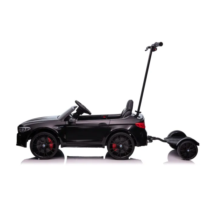 Auto Na Akumulator BMW M5 Z Platformą Dla Rodzica Czarne Lakierowane