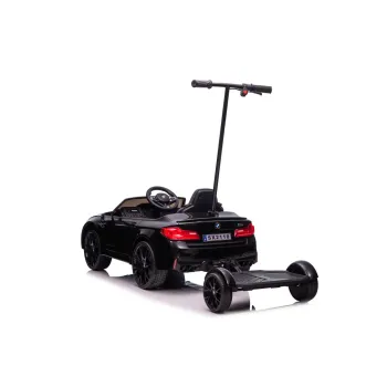 Auto Na Akumulator BMW M5 Z Platformą Dla Rodzica Czarne Lakierowane