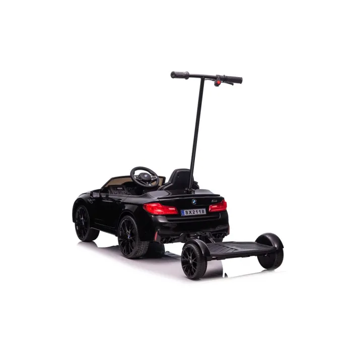 Auto Na Akumulator BMW M5 Z Platformą Dla Rodzica Czarne Lakierowane