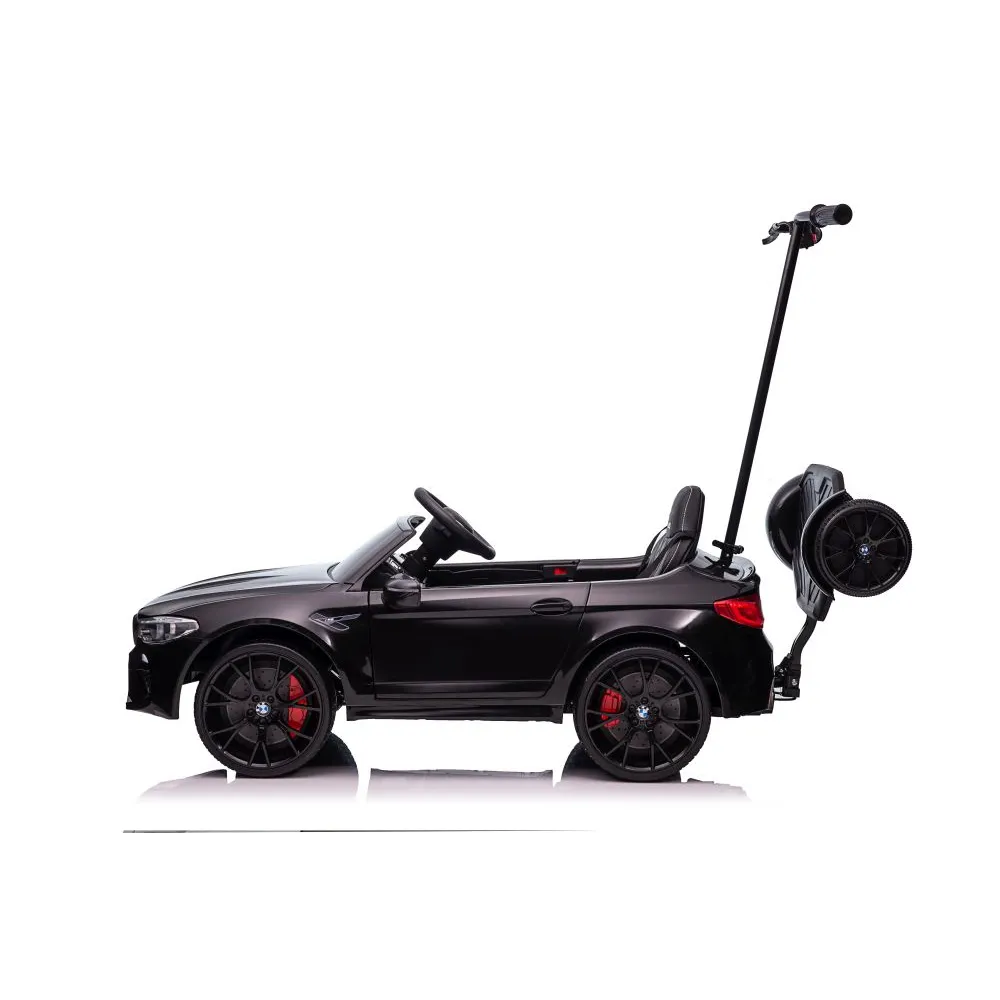 Auto Na Akumulator BMW M5 Z Platformą Dla Rodzica Czarne Lakierowane