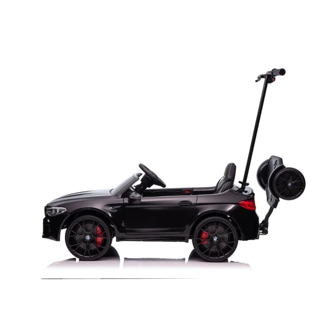 Auto Na Akumulator BMW M5 Z Platformą Dla Rodzica Czarne Lakierowane