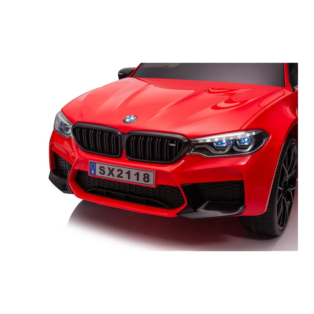 Auto Na Akumulator BMW M5 Z Platformą Dla Rodzica Czerwone Lakierowane