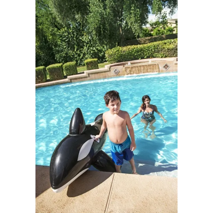 Dmuchana orka pływająca na wodzie, rozmiar 203x103 cm