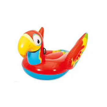 Materac nadmuchiwany w kształcie papugi, trwały i stabilny