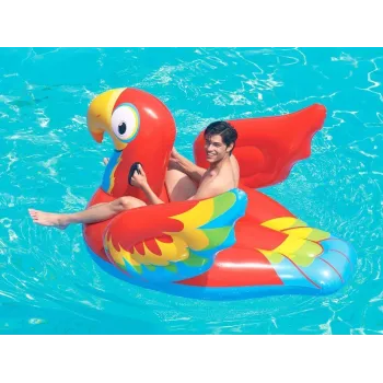 Duży dmuchany materac papuga dla miłośników słońca i wody