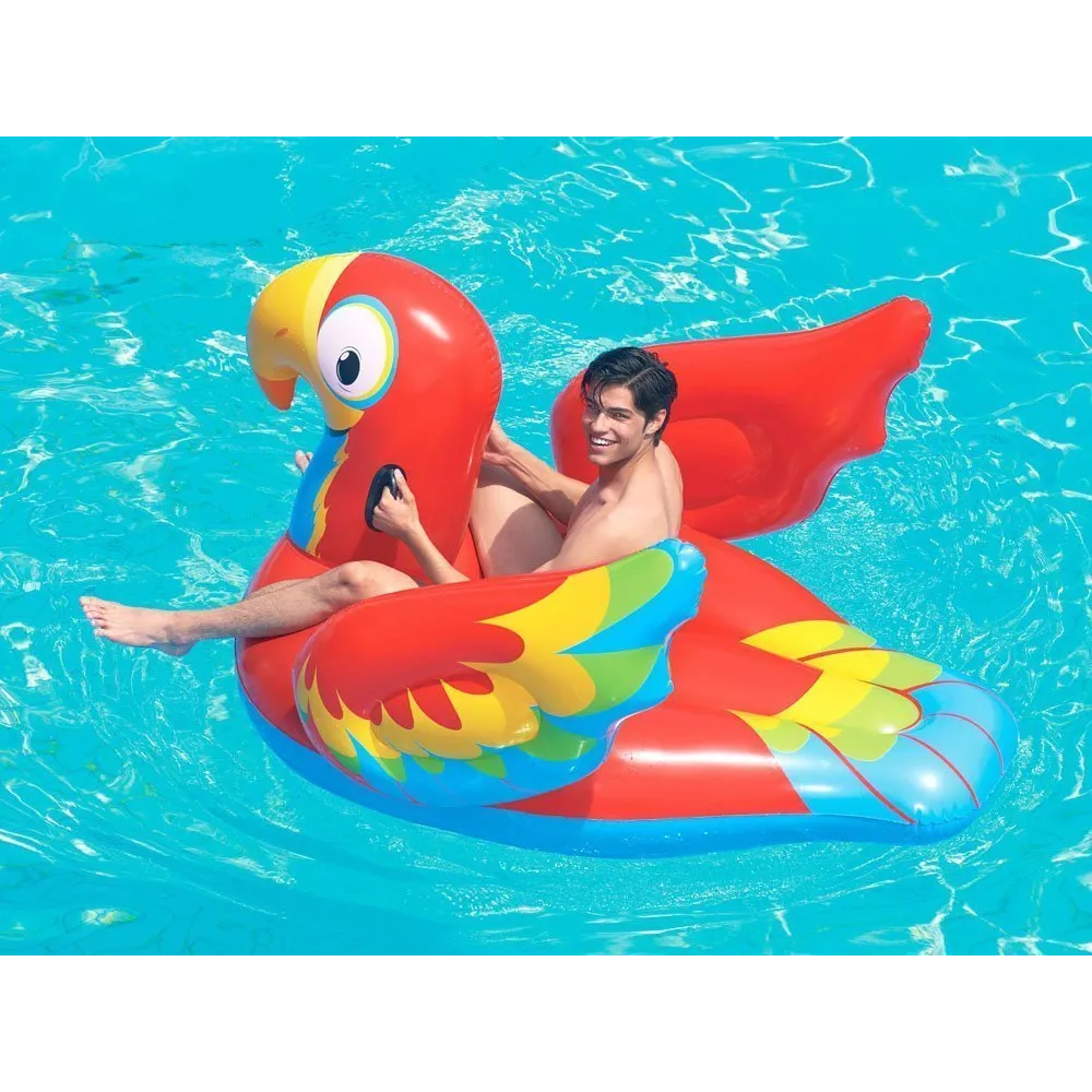 Duży dmuchany materac papuga dla miłośników słońca i wody