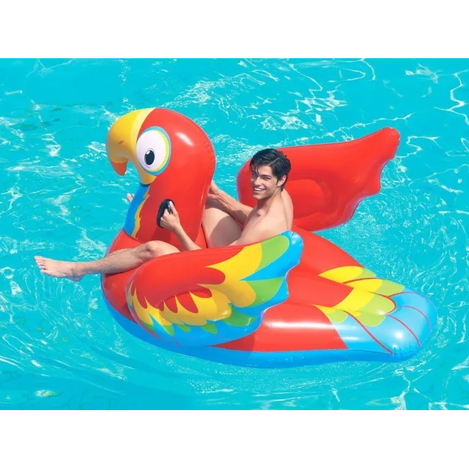 Duży dmuchany materac papuga dla miłośników słońca i wody