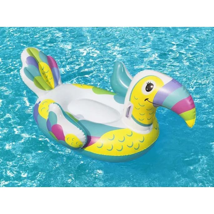 Kolorowy materac Tukan Bestway, wygodny i trwały do zabawy