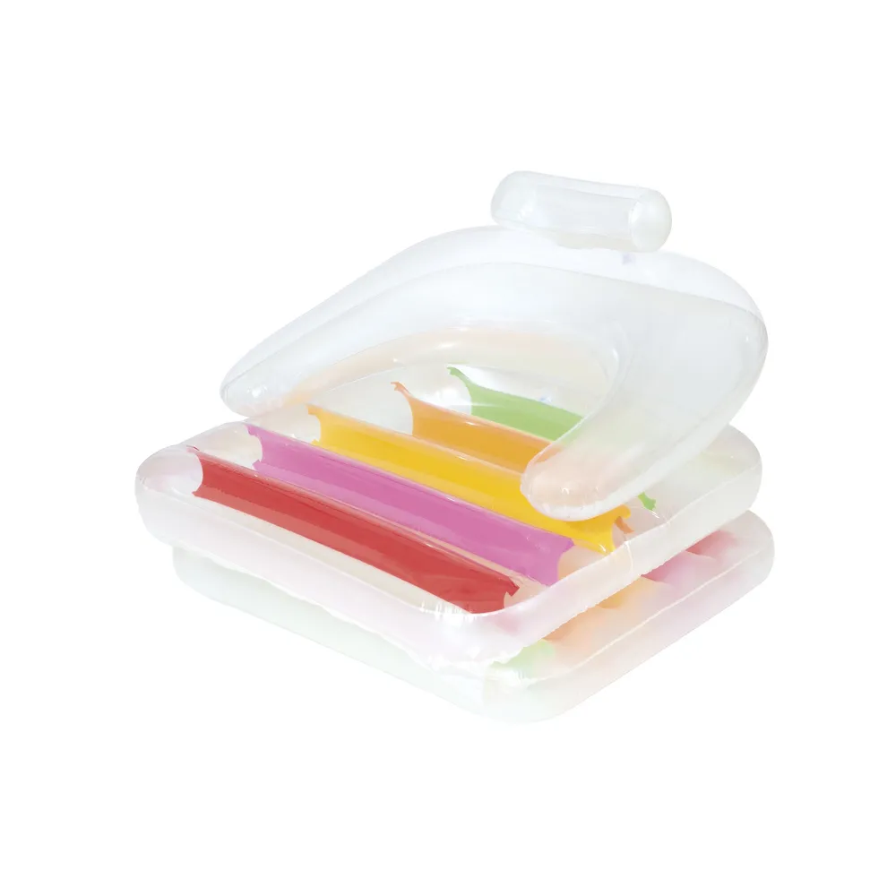 Materac do pływania z dmuchanym zagłówkiem i wygodnym oparciem