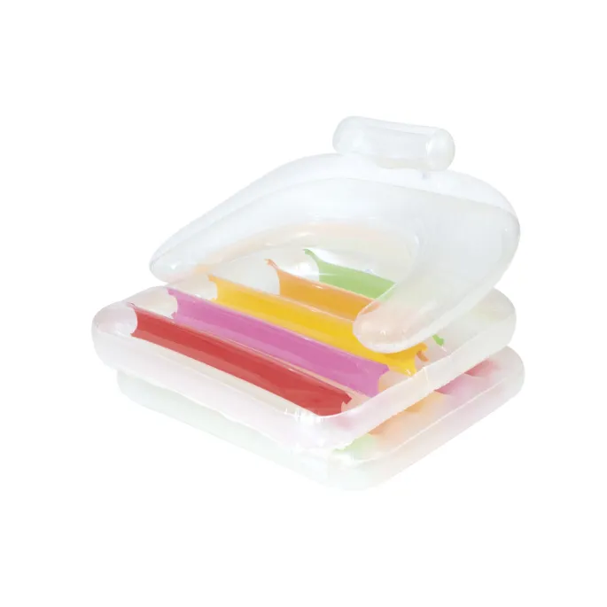 Materac do pływania z dmuchanym zagłówkiem i wygodnym oparciem