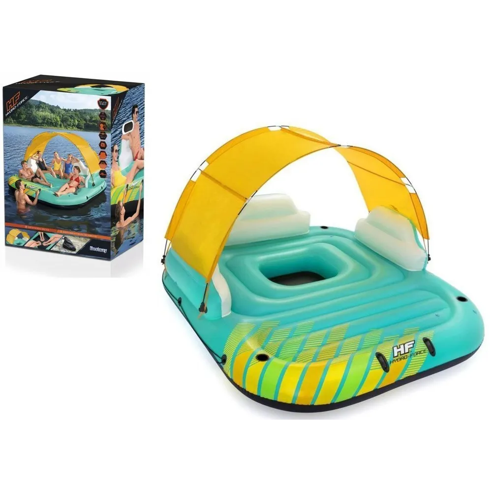 Dmuchany materac wyspa Bestway dla 5 osób na wodę 300 x 275 cm