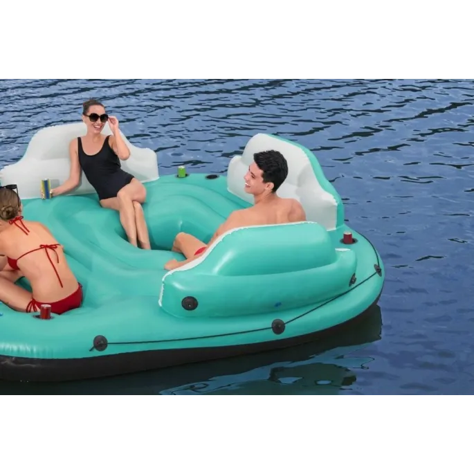 Dmuchany materac wyspa PVC z dodatkami i łatką naprawczą