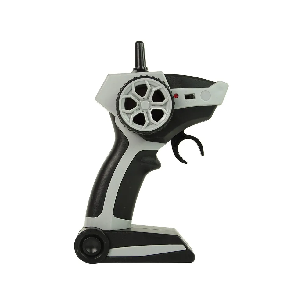 Efekty świetlne działające na zielonej śmieciarce z otwartymi drzwiami