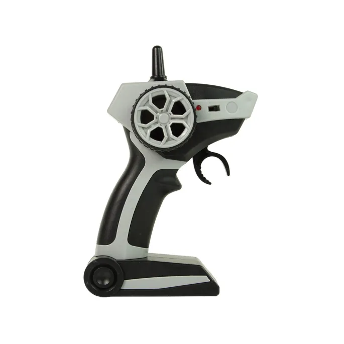 Efekty świetlne działające na zielonej śmieciarce z otwartymi drzwiami