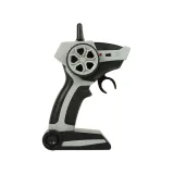 Efekty świetlne działające na zielonej śmieciarce z otwartymi drzwiami