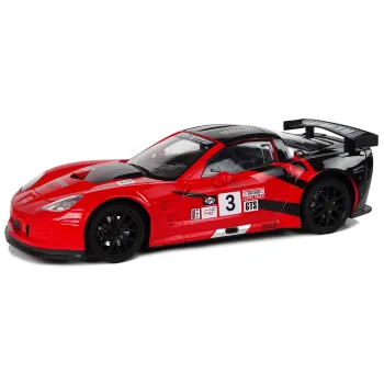Auto Sportowe Wyścigowe R/C 1:18 Corvette C6.R Czerwony 2.4G ze Światłami